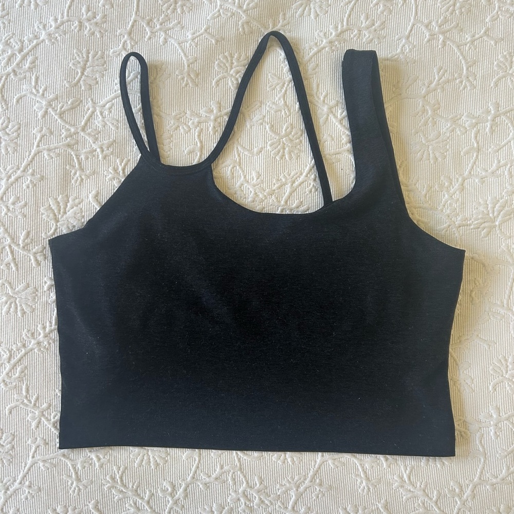Beyond Yoga Spaced Shapeshifter Cropped Tank in Black - Picture 2 of 7